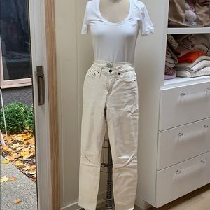 JCrew lookout high rise skinny pants cream